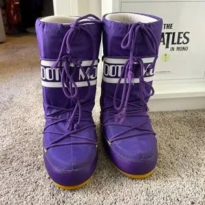 MOON BOOT 紫色 ウィンターブーツ THE ORIGINAL The Original Moon Boot Kid's Size 13.5 US Teal Retro Vintage